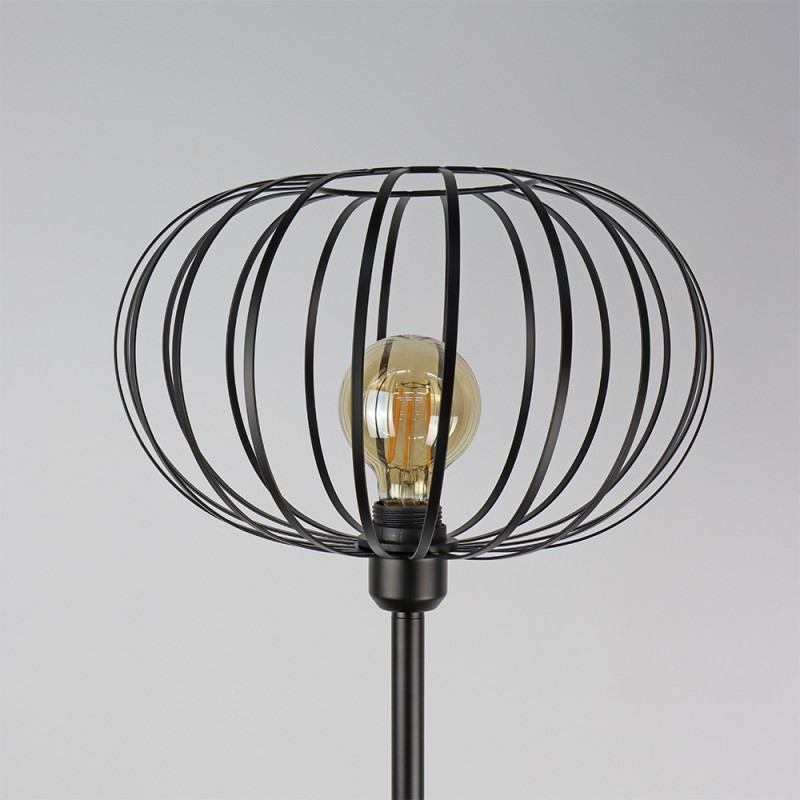 Lámpara de pie (salon) vintage e27 60 w color negro ø35 x 150 cm