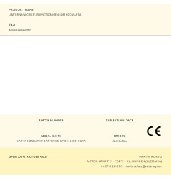 Linterna work flex motion sensor h20 varta