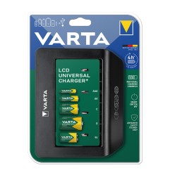 Cargador varta lcd multi charger+sin pilas 1600mah 100/220v 4h universal