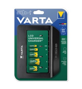 Cargador varta lcd multi charger+sin pilas 1600mah 100/220v 4h universal