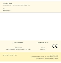 Cargador varta lcd charger para pilas aa y aaa