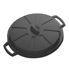 Tapa para cubo de basura de comunidad. 80 litros. color negro. mondex