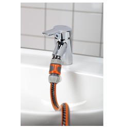 Adaptador rosca para conexion al grifo de cocina. macho ø26,5mm (3/4) a hembra m22x1mm. gardena