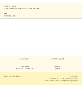 Conector rapido manguera 1/2" - 5/8", blister