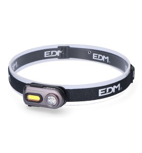 Linterna frontal 2 leds 3w 100lm, 5w 400lm.recargable