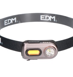 Linterna frontal 2 leds 3w 100lm, 5w 400lm.recargable