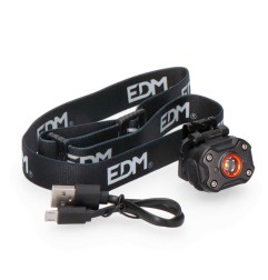 Linterna frontal 8w 400lm recargable