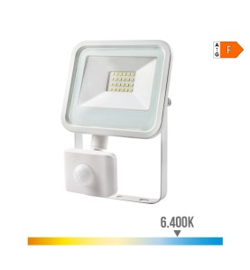 Foco proyector led con sensor de presencia 20 w 1520 lm 6400 k luz fria 12,4 x 4,5 x 15,8 cm