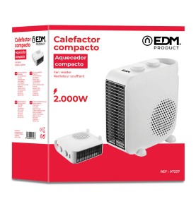 Calefactor compacto vertical/horizontal 1.000 - 2.000 w blanco