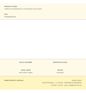 Carro de transporte ts 550 5505301 wolfcraft