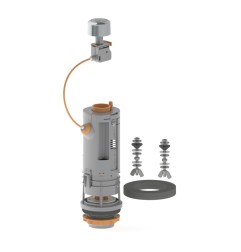 Descarga doble pulsador "niagara"+ base-tornillos-junta ph70355 prhie