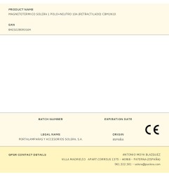 Magnetotermico solera 1 polo+neutro 10a (retractilado) cbm1n10