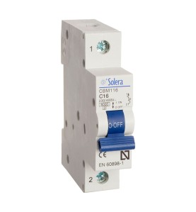 Magnetotermico solera 1 polo 16a c 6ka resid/terciario (retractilado) cbm116