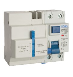 Interruptor diferencial 2p 40a 30ma ac c/reconexion automatica con 3 tiempos (retractilado) solera cbra2p4030a