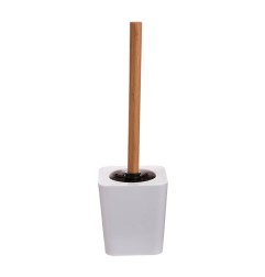 Escobillero wc de bambu-blanco colección 'natureo'