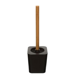 Escobillero wc bambu-negro colección 'natureo'