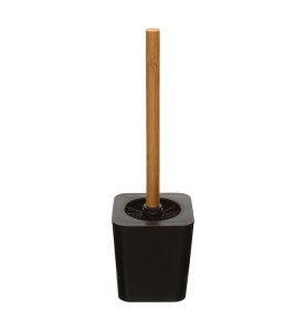 Escobillero wc bambu-negro colección 'natureo'