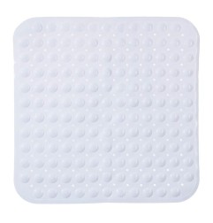 Alfombra de ducha cuadrada blanca 55 x 55 cm