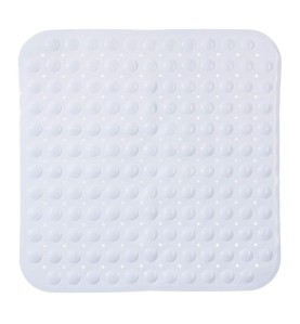 Alfombra de ducha cuadrada blanca 55 x 55 cm