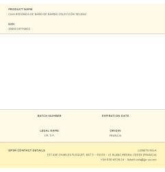 Caja redonda de baño de bambú colección 'selena'