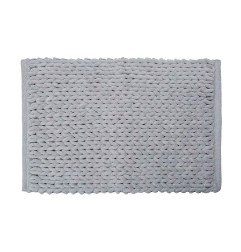 Alfombra de baño gris 50 x 75 cm