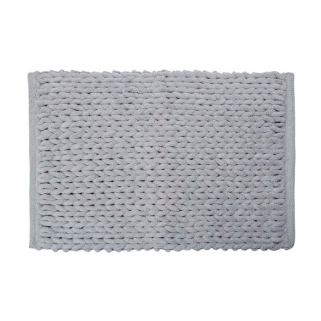 Alfombra de baño gris 50 x 75 cm