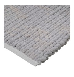 Alfombra de baño gris 50 x 75 cm