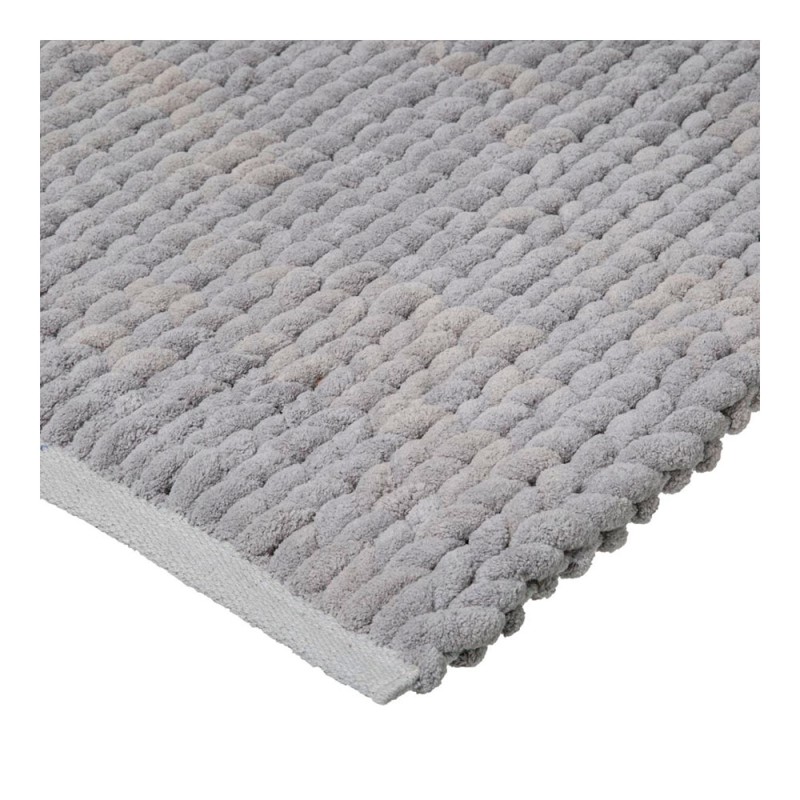 Alfombra de baño gris 50 x 75 cm