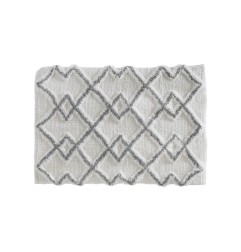 Alfombra de baño etnica gris 50 x 75 cm