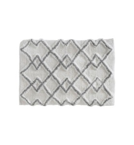 Alfombra de baño etnica gris 50 x 75 cm