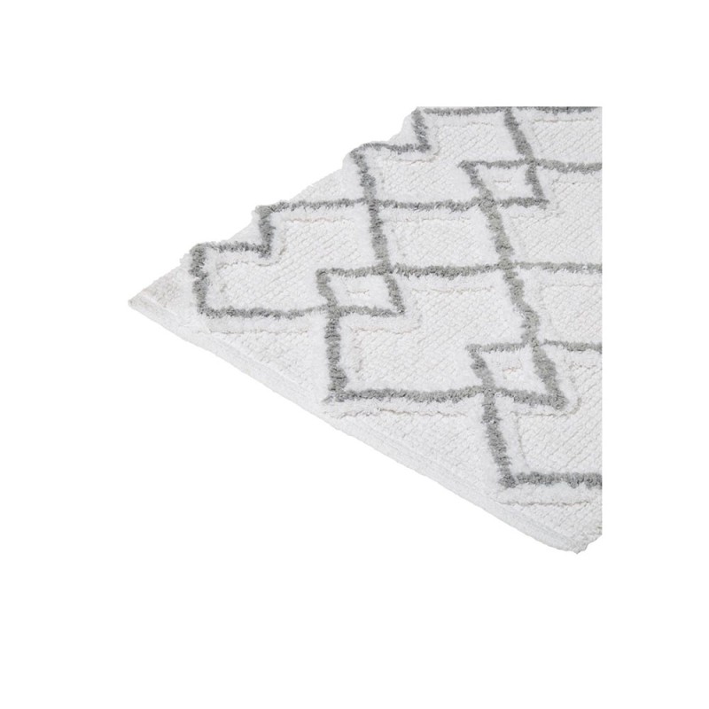Alfombra de baño etnica gris 50 x 75 cm