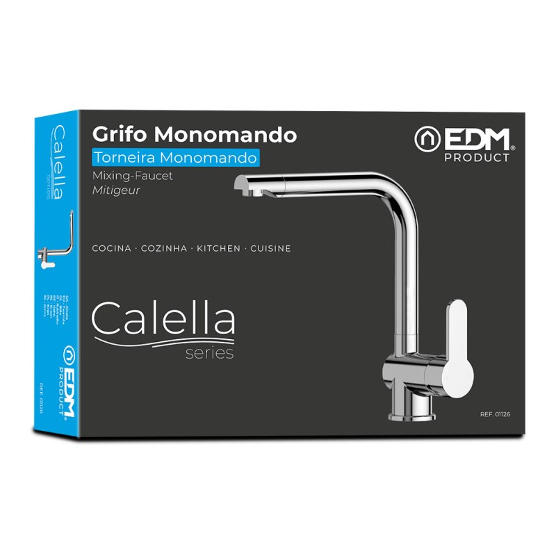 Grifo monomando de cocina caño alto serie calella
