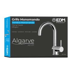 Grifo monomando de cocina caño alto serie algarve