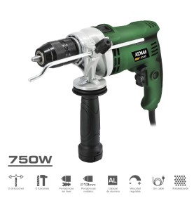 Taladro percutor 750 w, 315 x 120 x 220 mm