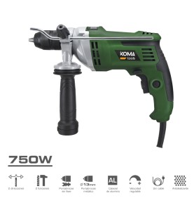 Taladro percutor 750 w, 315 x 120 x 220 mm