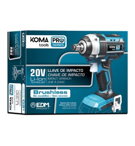 Llave de impacto 20 v brushless 280 nm (sin batería ni cargador)