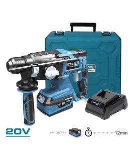 Kit martillo percutor 20 v con 1 bateria 4.0a. y cargador 08772 30 x 19.5 cm