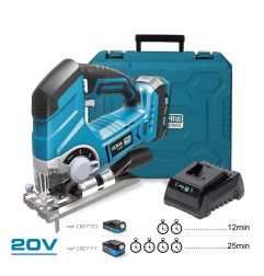Kit sierra de calar 20 v con 1 bateria 2.0a y cargador 08772. 23 x 21,5 cm