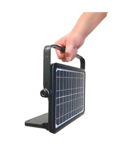 Aplique solar 10w 1150lm recargable. sensor presencia (2-8m) color negro 27,5x19,6cm edm