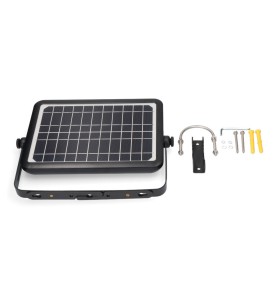 Aplique solar 10w 1150lm recargable. sensor presencia (2-8m) color negro 27,5x19,6cm edm