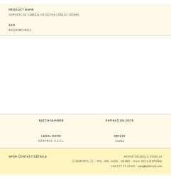 Soporte de cabezal de ducha cónico cromo