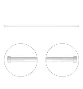 Barra de cortina blanca 125 - 220 cm