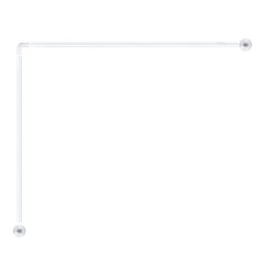 Barra de cortina curva blanca 70 x 100 a 175 cm