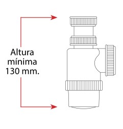 Mini sifon de botella extensible 1" 1/2"