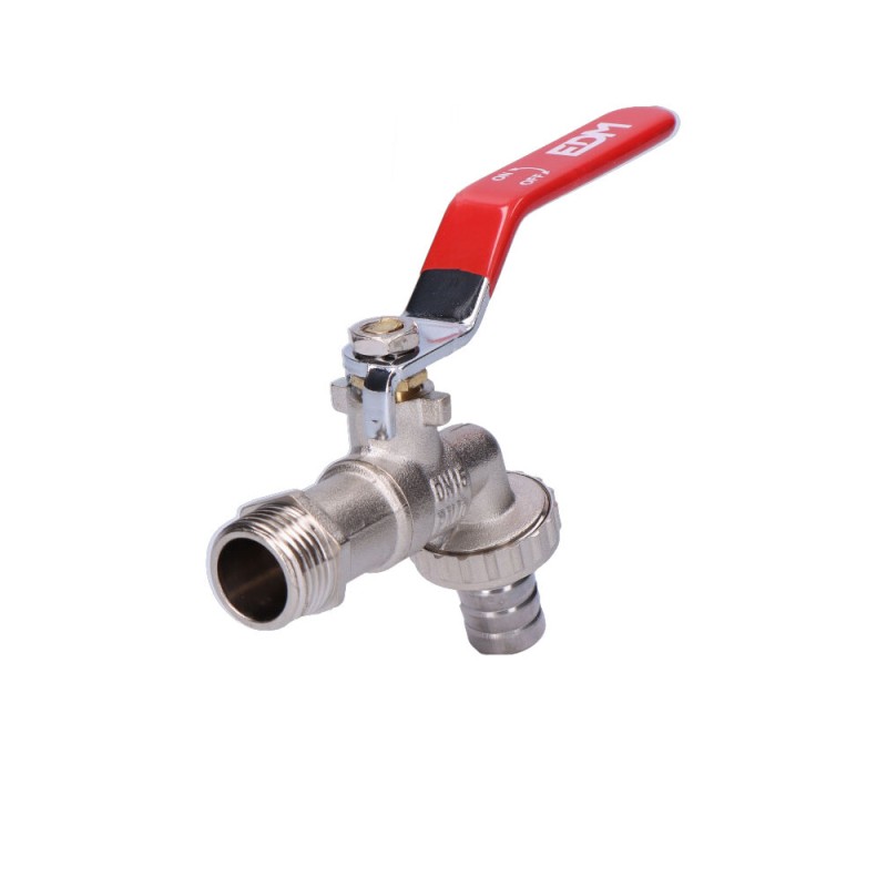 Grifo de esfera con codo para manguera 1/2" 3/4"