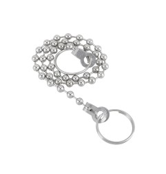 Cadena de bolas cromada de lavabo 25cm edm