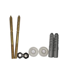 Juego de tornillos de wc de laton m5x75mm (envasado)