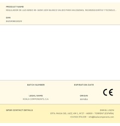 Regulador de luz aereo 40-160w 220v blanco valido para halogenas, incandescentes y tecnologia led