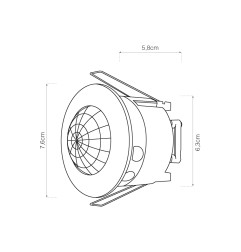 Detector movimiento empotrable 360° edm