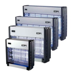 Mata insectos profesional eléctrico 2x6w 30m² 26x25,5x9cm color cromo/negro edm